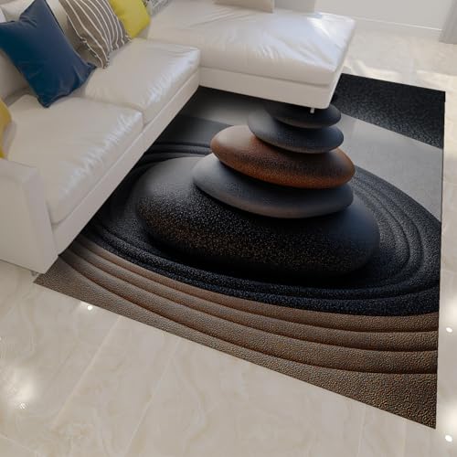 Modern Style Area Rugs 6'x10' - Sand Dune Swirl Wave