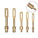 NIDAYE 5 Pack Solid Brass Slotted Tip Gun Jag Patch Holder for Rifle/Handgun/Pistol