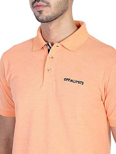 Image of OFF LIMITS Mens Logo Polo for Mens (ORNAGE Mel) Orange