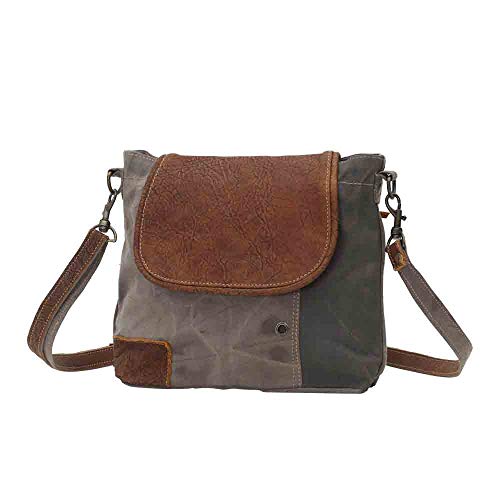 The Flap-Over Upcycled Canvas and Genuine Leather Crossbody Bag3