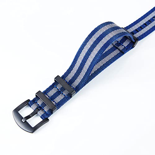 Image of BINLUN Nylon Watch Band Thick G10 Premium Ballistic Nylon Multicolor Replacement Watch Straps with Silver /Black Stainless Steel Buckle for Men Women 18mm 20mm 22mm 24mm