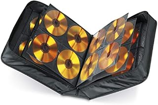 Hama CD Wallet for 104 Discs, CD/DVD/Blu-ray (folder for storage, space-saving for the office, car and at home), Black