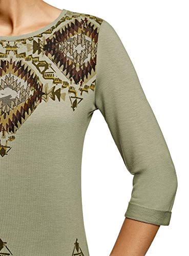 Oodji Ultra Donna Maglia con Stampa Etnica