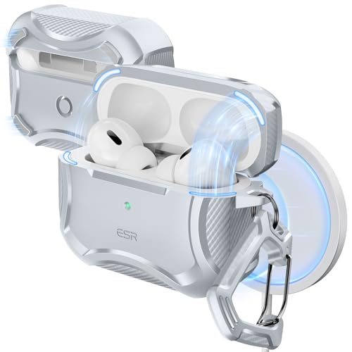 ESR AirPods Pro2 P[X MagSafeΉ AirPods Pro 2/1 (2023/2022/2019) (USB-C/LightningP[uΉ) ͂ȗh~ CtW MNV[O[