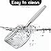 Cat Litter Scoop, Metal Cat Scooper, Plastic Handle Scoop, Sifting Shovel for Christmas – Heavy Duty Aluminum Alloy Litter Box Scoop with Deep Mesh, Design for Easy Waste Removal and Cleaning(Gray)