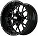 GTW Vortex 14 Inch Aluminum Golf Cart Wheel 14x7 | 4-4 Bolt | 3:4 Offset | Set of 4 (Matte Black)