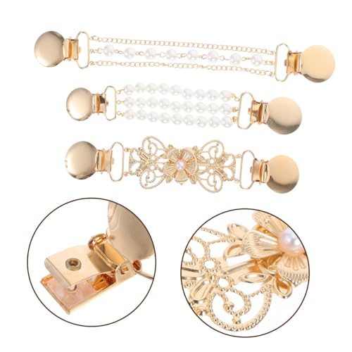 Pinces vintage et perles pour pulls et robes lot de 6 clips multifonctions