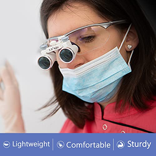 Image of Dental Magnifying Loupes with Plastic Frame | 2.5X Magnification | Lightweight and Durable | Black Color | LED Headlight Free | Ideal for Dental Procedures and Enhanced Visibility