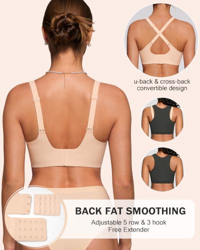 HORISUN Wireless Full Coverage Bras Push Up Comfortable Seamless Jelly Bra - image 5