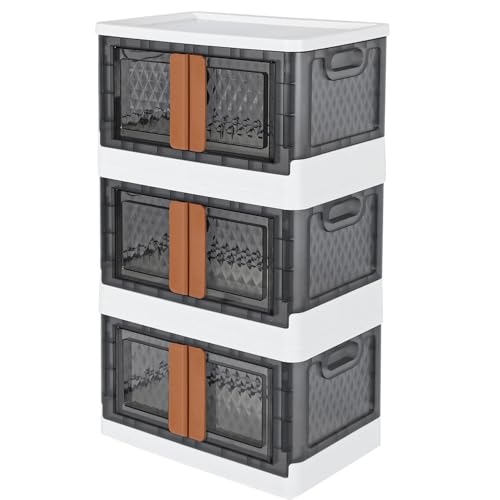 3-Pack-Storage-Bins-with-Lids-84-Gal-Foldable-Stackable-Storage-Bins-with-Doors-and-Wheels-Folding-Storage-Boxes-Set-for-Closet-Bedroom-Laundry-Home-Organizer-and-Storage