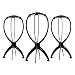Short Wig Stand 3 Pack Wig Holder for Multiple Wigs 14.2 Inches Hat Stand Display