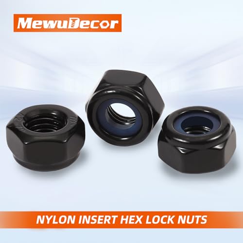 Mewudecor HLN.B1024-50 #10-24 Nylon Insert Hex Lock Nuts Locknuts thumb #2