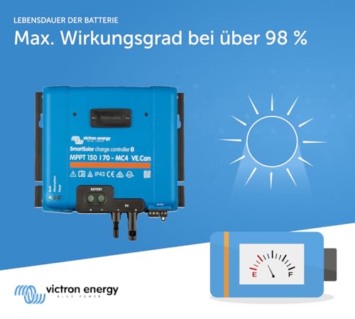 Victron Energy SmartSolar MPPT MC4 VE.Can 150V 70 Amp 12/24/36/48-Volt Solar Laderegler (Bluetooth)