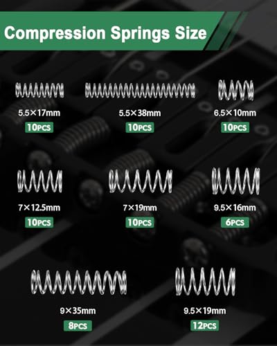 JatilEr 200 Stück Feder Zugfedern Sortiment, 20 Größen Federn Metall Spannfeder Spiralfedern Edelstahl Druckfedern Sortiment mit Box Sprungfeder Set Kit für Werkzeuge, Geräte, Handwerkzeuge, Auto