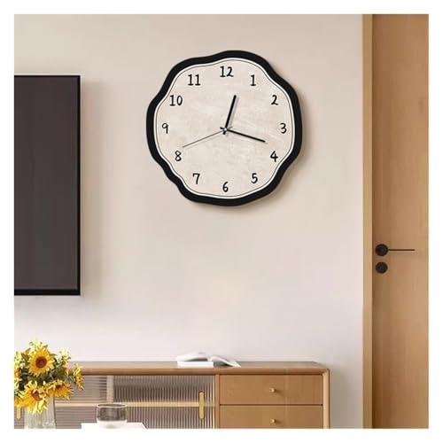 Horloge murale silencieuse 40cm au style crème au beurre pour préserver le calme de votre salon