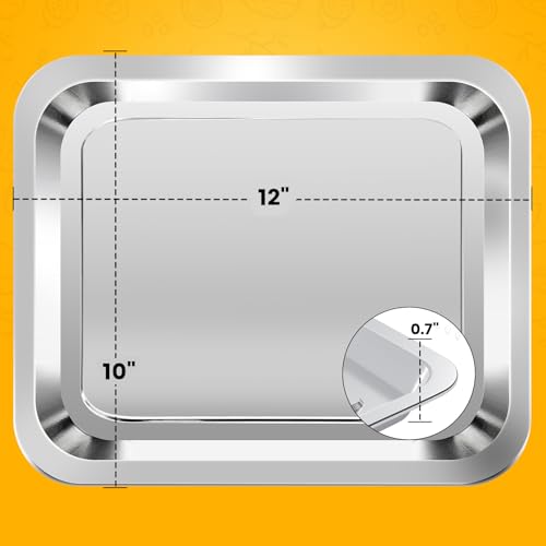Image of Air Fryer Grill Pan for Emeril Lagasse Everyday 360 Air Fryer, 12''x10'' Stainless Steel Air Fryer Accessories Replacement Crisper Tray Bake Pan, Not fit for Emeril Lagasse 26 QT 25 QT French Door