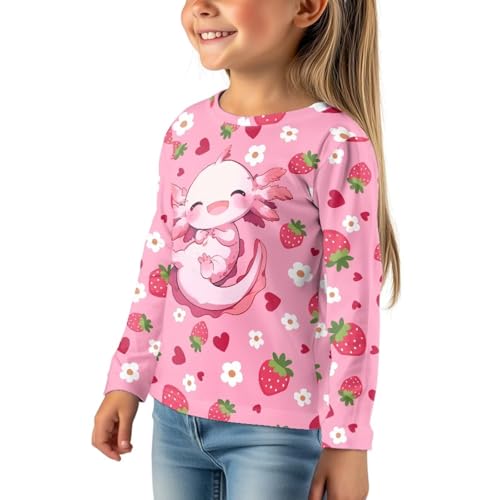 Image of Kids Long Sleeve Shirts for Girls 3-16 Year Old Cute Clothes for Teen Girls Casual Workout Tops