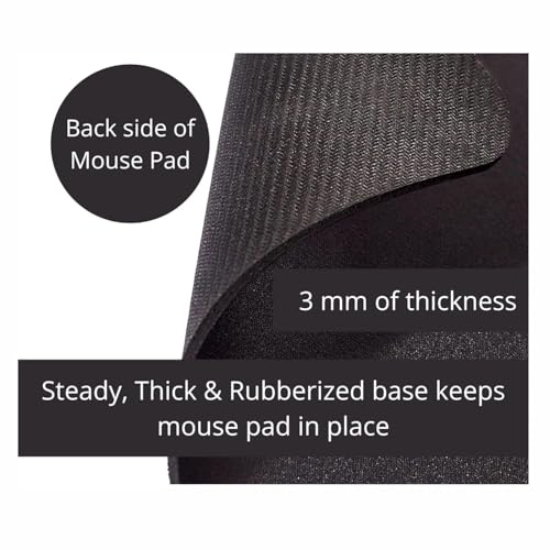 Image of Gaming Mouse Pad 9 x 7.5 Inch - Non-Slip Rubber Base, Smooth Precision Surface - Compact Desk Mousepad for Gaming, Office & Laptop Use