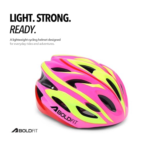 Image of Boldfit Cycle Helmet for Kids Protective Padded Montain Biks Cycling Helmet with Adjustable Strap Bicycle Riding & Skating Skull Helmets for Childrens Saferider Protection Helmets