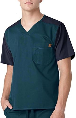 Carhartt Men's Ripstop Color-Block Utility Scrub Top