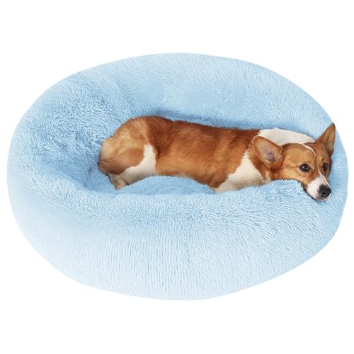 Image of JOLLYVOGUE Dog Bed, Calming Anti-Anxiety Large Dog Bed, Fluffy Donut Cushion for Medium and Large Pets (27 inch /30 inch /36 inch)