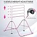 JupiterForce Gymnastics Bar for Kids, Adjustable Height Gymnastic Horizontal Bars, Junior Training Kip Bar, Folding Gymnastics Equipment for Home, Pink