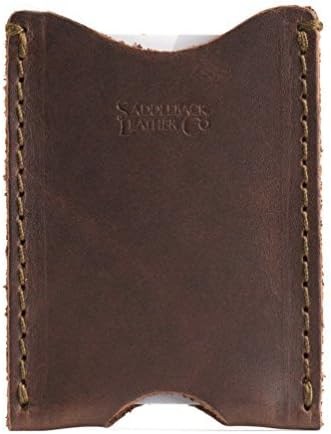 Saddleback Leather Co. Full Grain Leather Thin Sleeve Credit Card Wallet Includes 100 Year Warranty