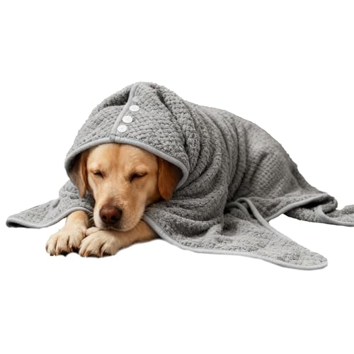 犬用バスローブ | 吸水性で肌に優しい - 吸水性 ペット バスローブ | 子猫、猫、入浴、水泳、寒い天気、ビーチ、プール、家庭、旅行向け