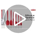Image of PANCA Silicone Spatula Set of 6, Heat Resistant Kitchen Spatulas for Cooking, Baking & Mixing, Non-Stick Safe, BPA Free, Seamless One-Piece Design, Durable Flexible Utensils, Red