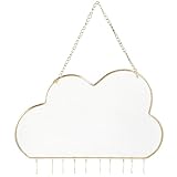 PartyKindom Organizador de Joyas Forma de Nube Colgante Soporte de Pared para Pendientes y Collares Exhibidor de Almacenamiento Elegante y Funcional para Ordenar Joyería Casa o Tienda