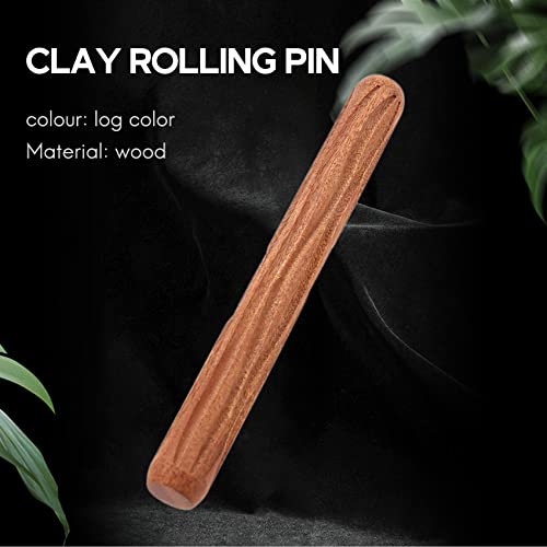 Hausdec 2Pcs Clay Modeling Pattern Rollers, Cobblestone Wood Grain Pattern Clay Rolling Pin Textured Hand Roller Pottery Tools - Image 4