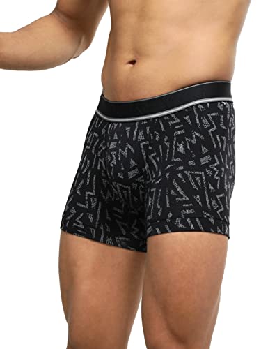 Image of Jockey HG30 Men Tencel Micro Modal Elastane Stretch Printed Trunk with Natural StayFresh Properties