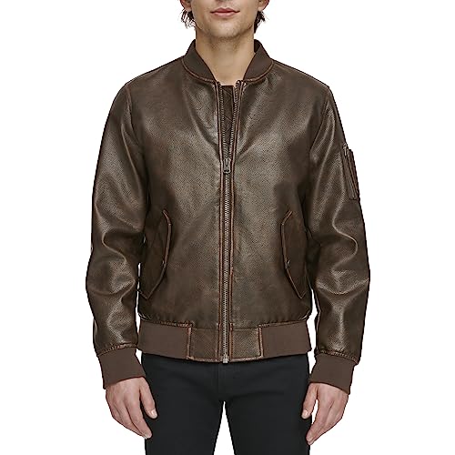 Levi's Men's Faux Leather Varsity Bomber Jacket - Product Details