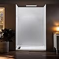 WOODBRIDGE Solid Surface 3-Panel Shower Wall Kit,36-in L x 60-in W x 75-in H,Staggered brick pattern,High Gloss,White