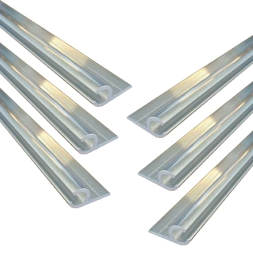Etomvoop Riel de toldo para autocaravana, adaptador de cuerda, riel de cuerda, canal en C, tiras de 6 x 60 cm para accesorios de autocaravana y caravana, 6 unidades