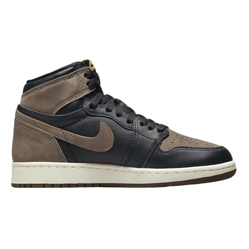 Jordan Boy's Air 1 Retro HI OG (Big Kid) Black/Metallic Gold/Palomino/Sail 5 Big Kid M3