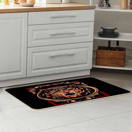 Tapete de cocina de 2 piezas místico alfombra antideslizante lavable 7