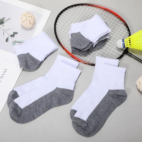 Ramede 100 Pairs Kids Socks Boys Crew Cushioned Ankle Soft Ribbed Girls Athletic Socks for Kids4
