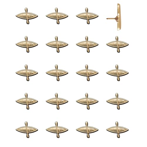 Image of Kayak Push Pins - Gold Kayak Map Pins for Cork Boards, Maps, or Lapel Use - Designed in USA - Set of 20
