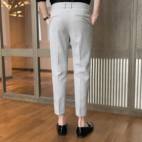 Pantalon pour petits pieds hommes stretch gris clair taille 31 confortable - 5