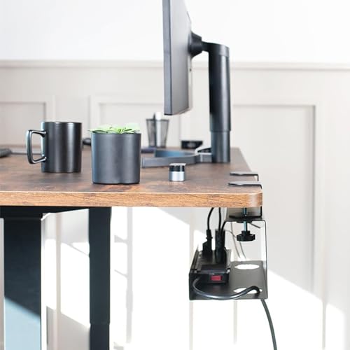 Support de multiprise sous le bureau pour sécuriser les câbles électriques d'un appartement - 3