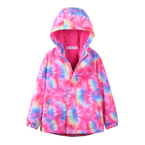 Image of WELAKEN Fleece lined Jackets with Water-Resistance Frabic for Kid's & Toddler II Girl's Rain Jacket & coats