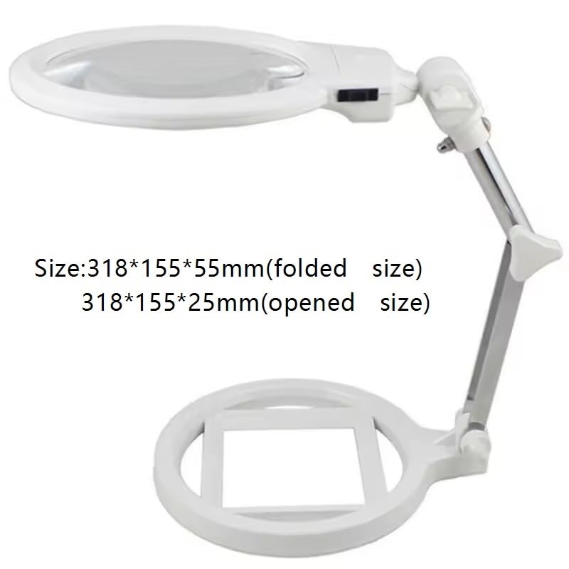 Lupa montada con Diadema, Lentes de Cristal, aumentos de 1.6X, 2X, 2.5X y 3X. Ideal para Trabajos de joyería y reparación de Relojes.