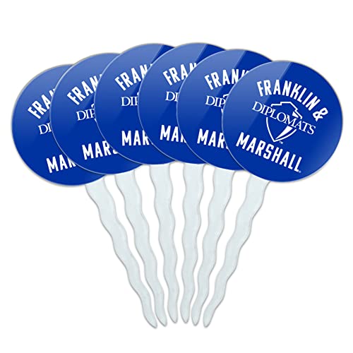 Franklin & Marshall College Diplomats Logo Cupcake Picks Toppers Decoration