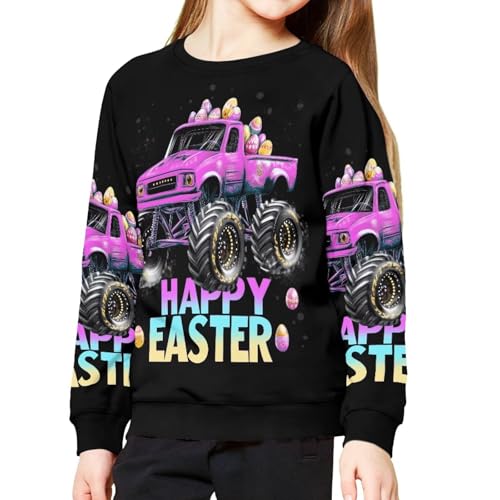 Hawapod Easter Sweatshirt Boys Easter egg Long Sleeve Crewneck Pullover Cozy Lightweight Spring Fall Sweatshirt4