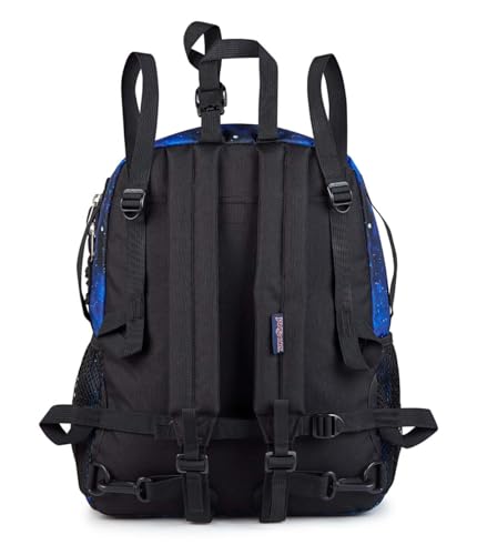 Image of JanSport Central Adaptive Backpack - Wheelchair & Walker Compatible, Tuck-Away Shoulder Straps, Adjustable Backrest Loops & Anchor Straps, Iconic Design, Cyberspace Galaxy