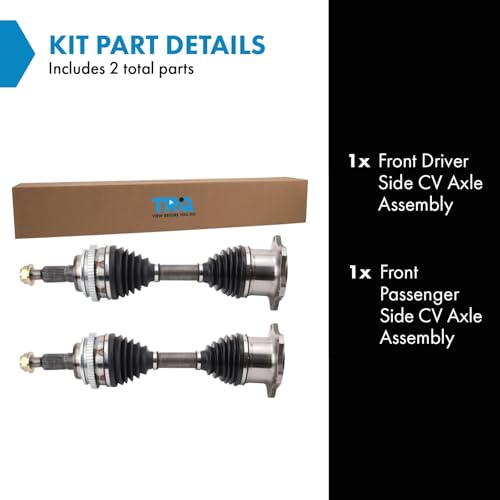 Image of TRQ Front Driver & Passenger Side CV Axle Assembly Set for 88-00 Chevrolet K3500 4WD with 8 Lug Wheels with ABS Brakes 89-00 K2500 4WD with 8 Lug Wheels with ABS Brakes