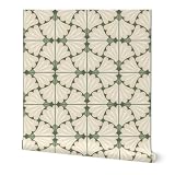 Spoonflower Sage Green Tiles Pre-Pasted Removable Wallpaper