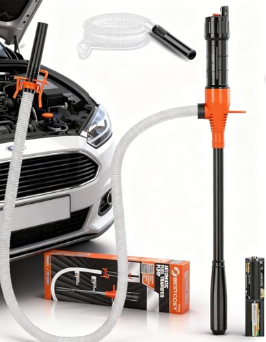 3.2 GPM Portable Fuel Transfer Pump -Easy to Use Hand Fuel Pump, Battery Powered Siphon Pump for Gasoline Mechanical Fuel Pumps Universal Fit for Gasoline, Vehicles, Fuel,Water Transfer（Amber）