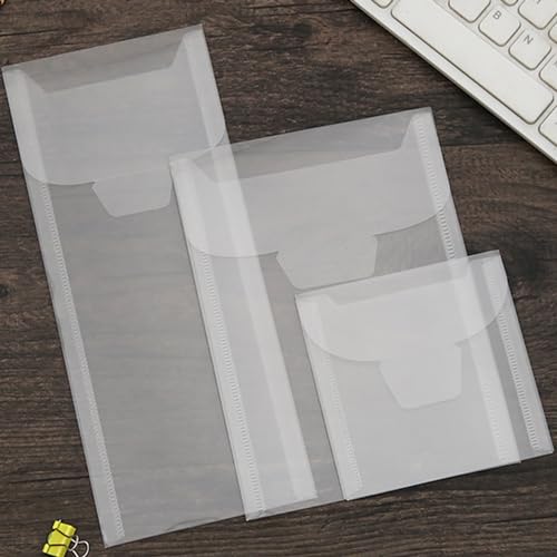 Image of LZBRDY 100 Pcs Clear Stamp and Dies Storage Pockets Transparent Envelope Cases for Cutting Dies Stencil